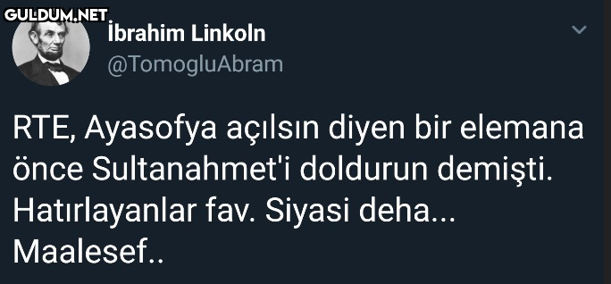 İbrahim Linkoln...
