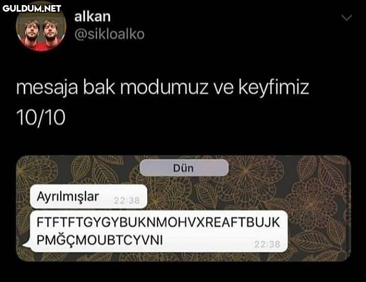 alkan @sikloalko mesaja...
