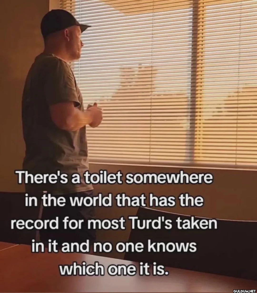 There's a toilet somewhere...