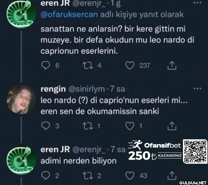 @ofaruksercan adlı kişiye...