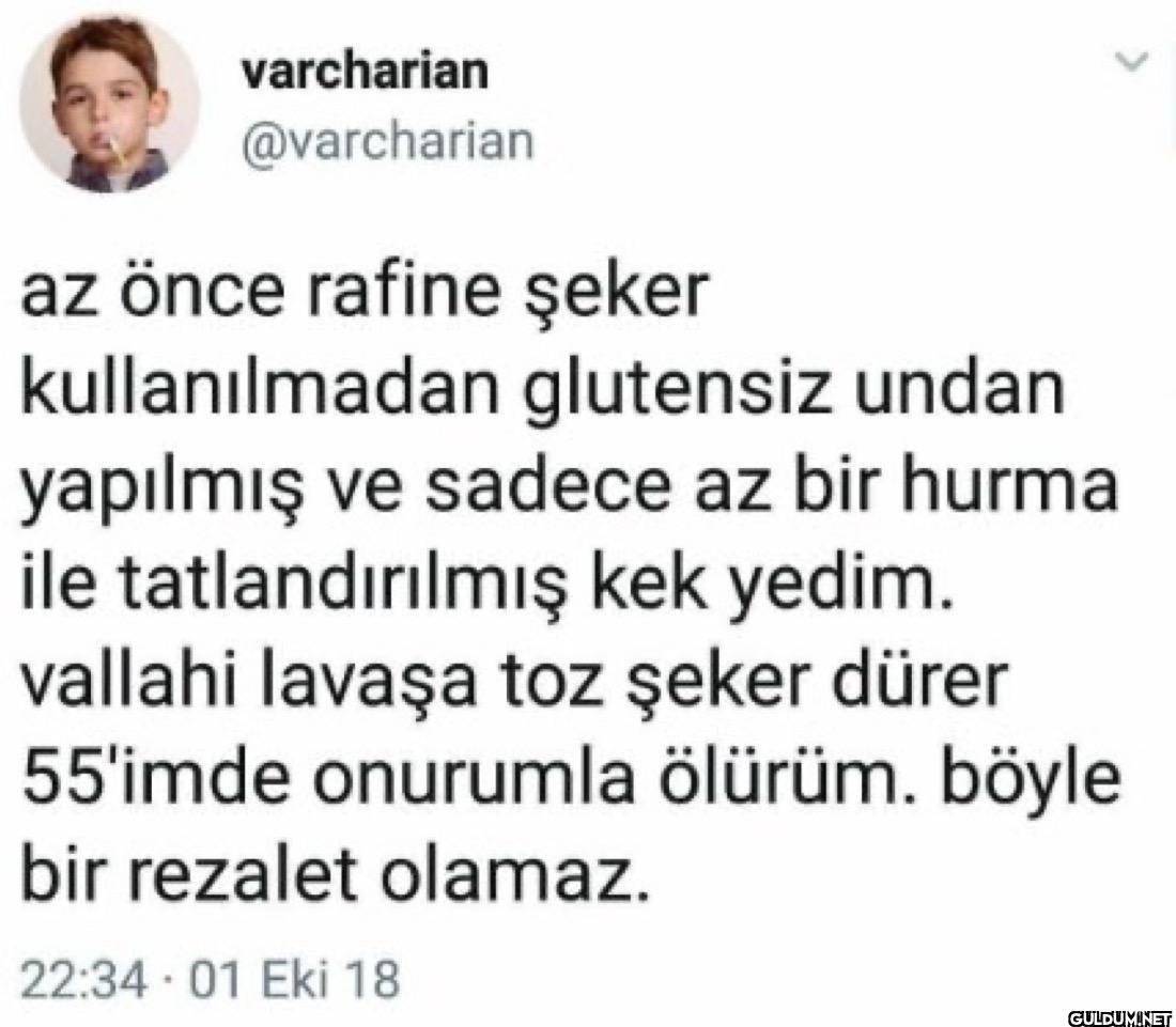 az önce rafine şeker...