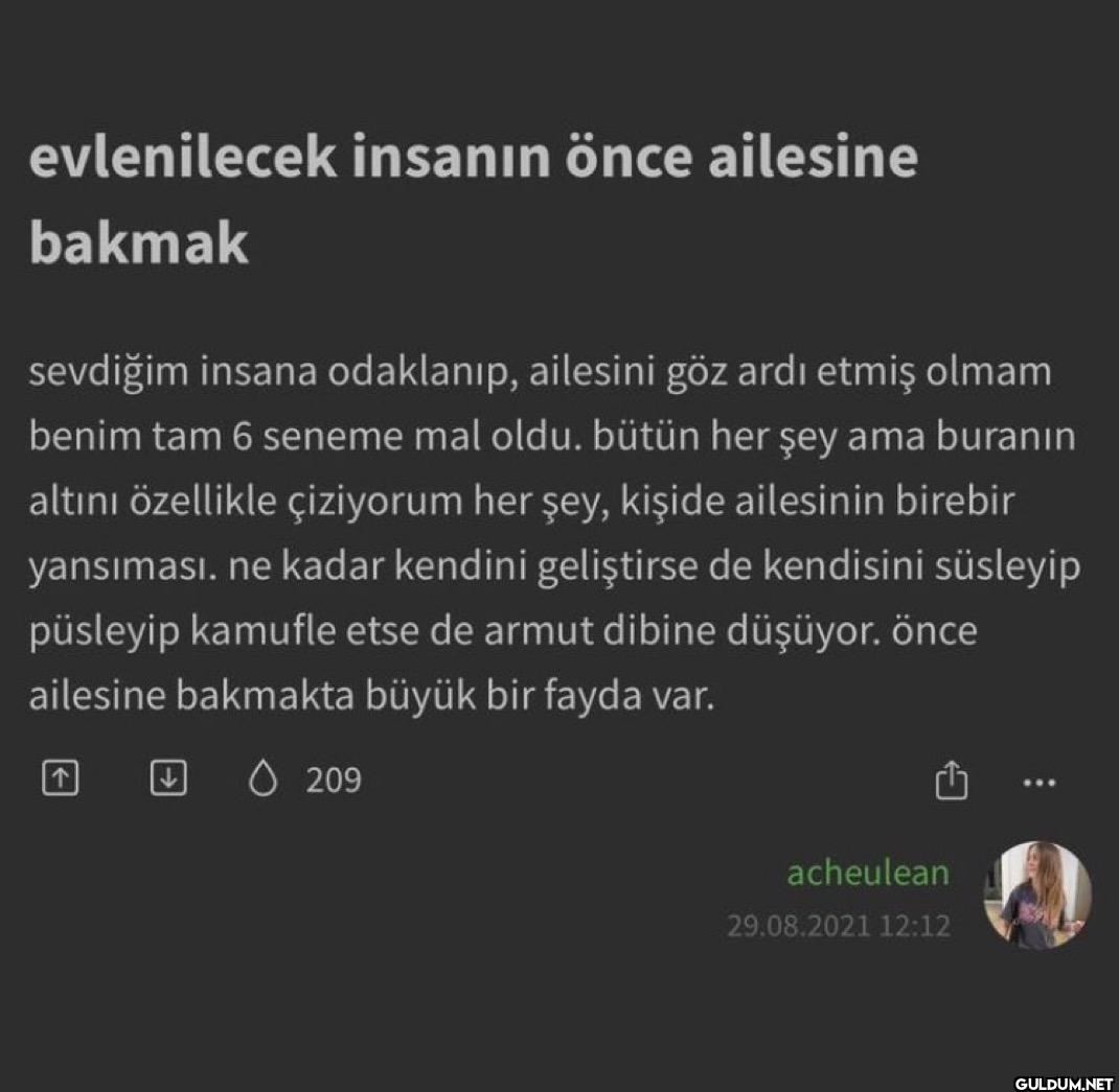 evlenilecek insanın önce...