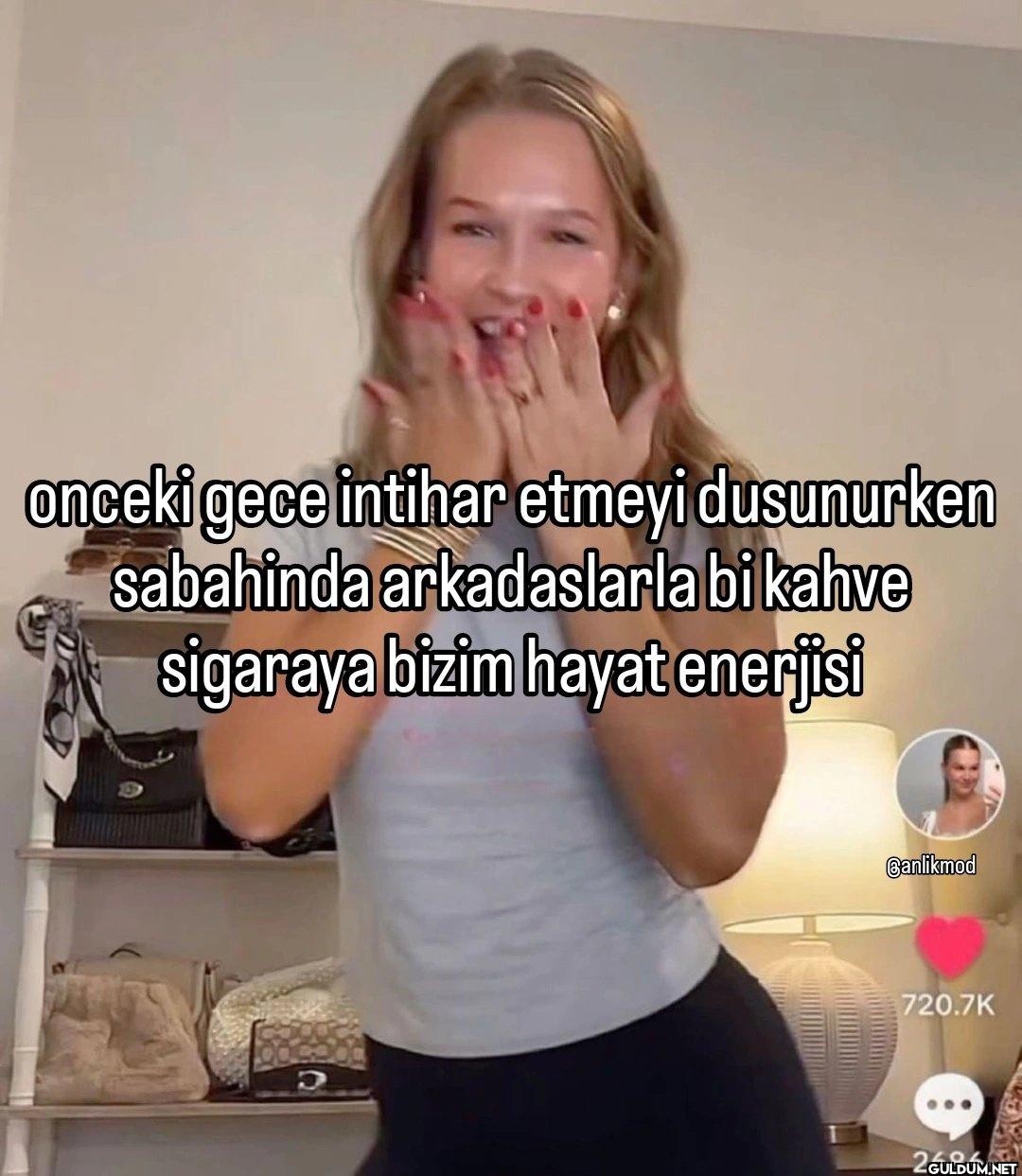onceki gece intihar etmeyi...