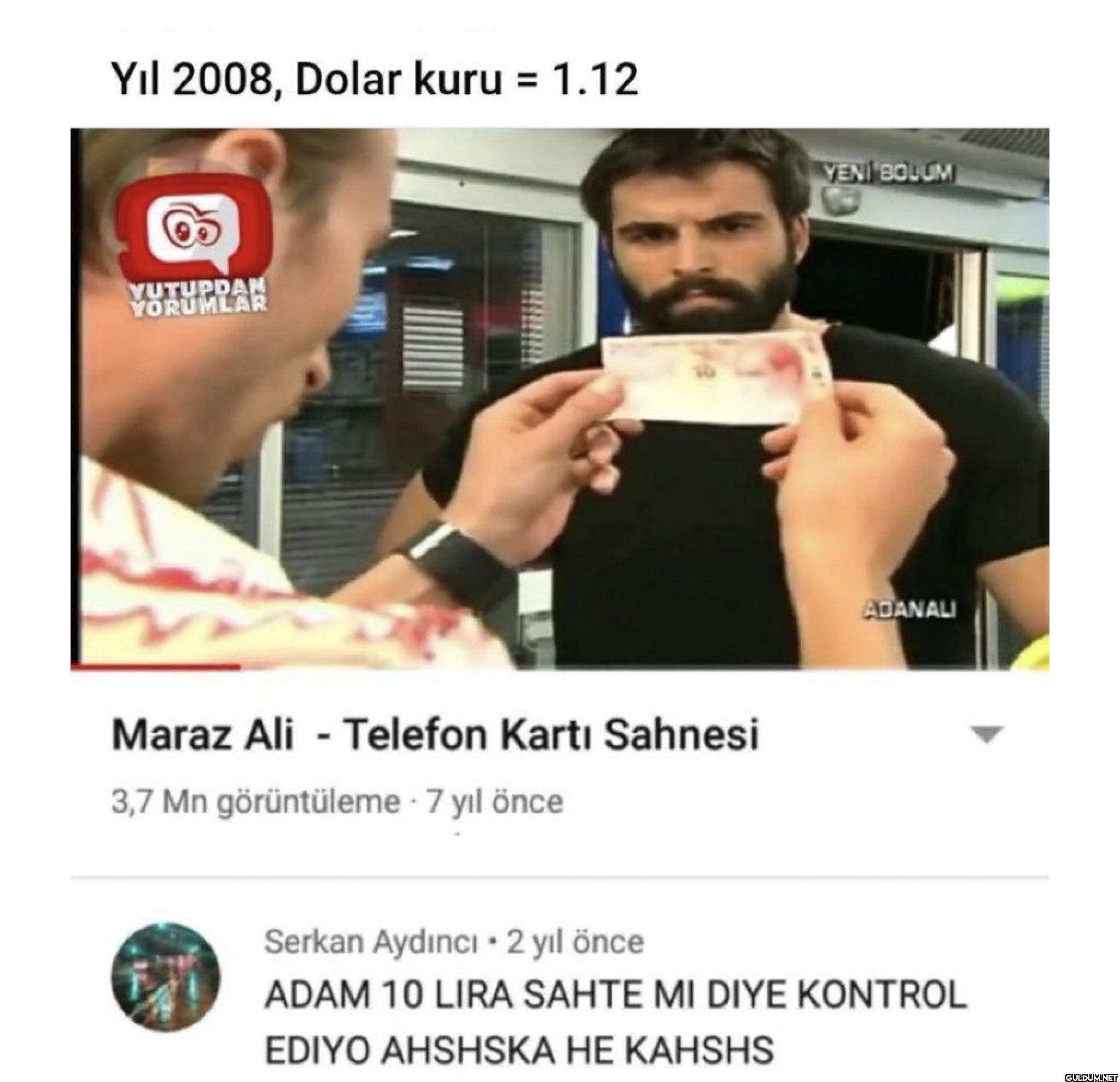 Yıl 2008, Dolar kuru =...