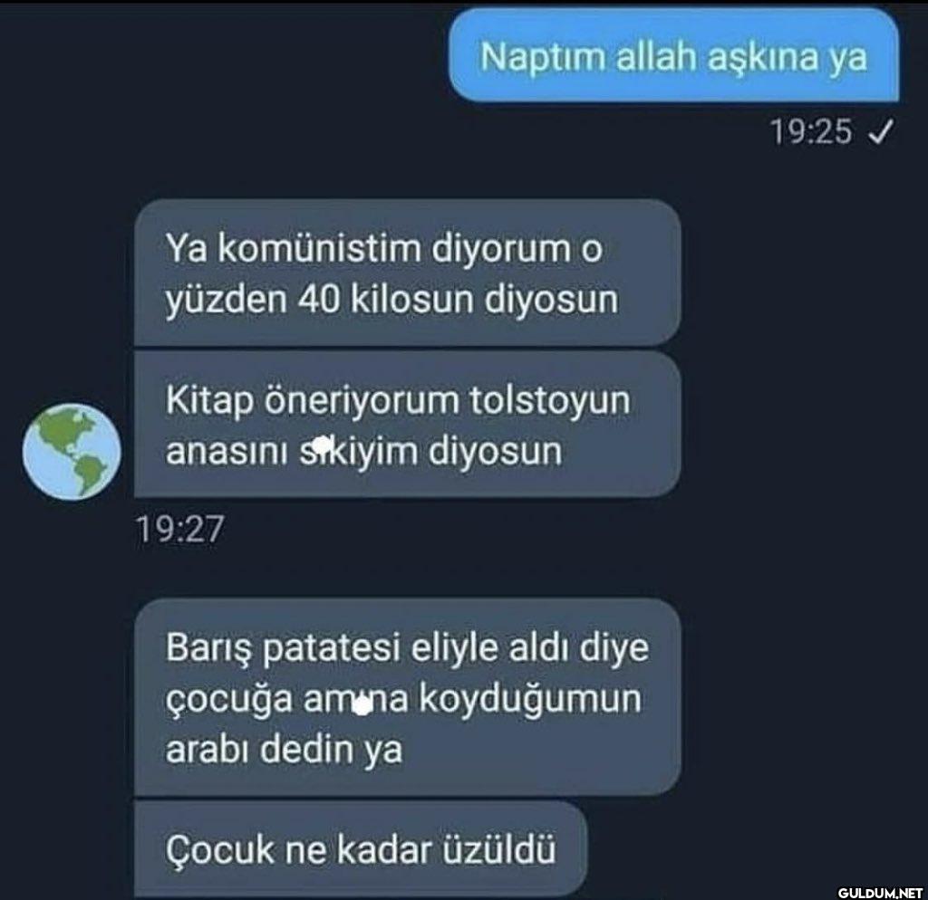 Naptım allah aşkına ya Ya...