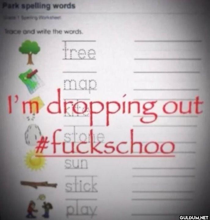 Park spelling words Grade...
