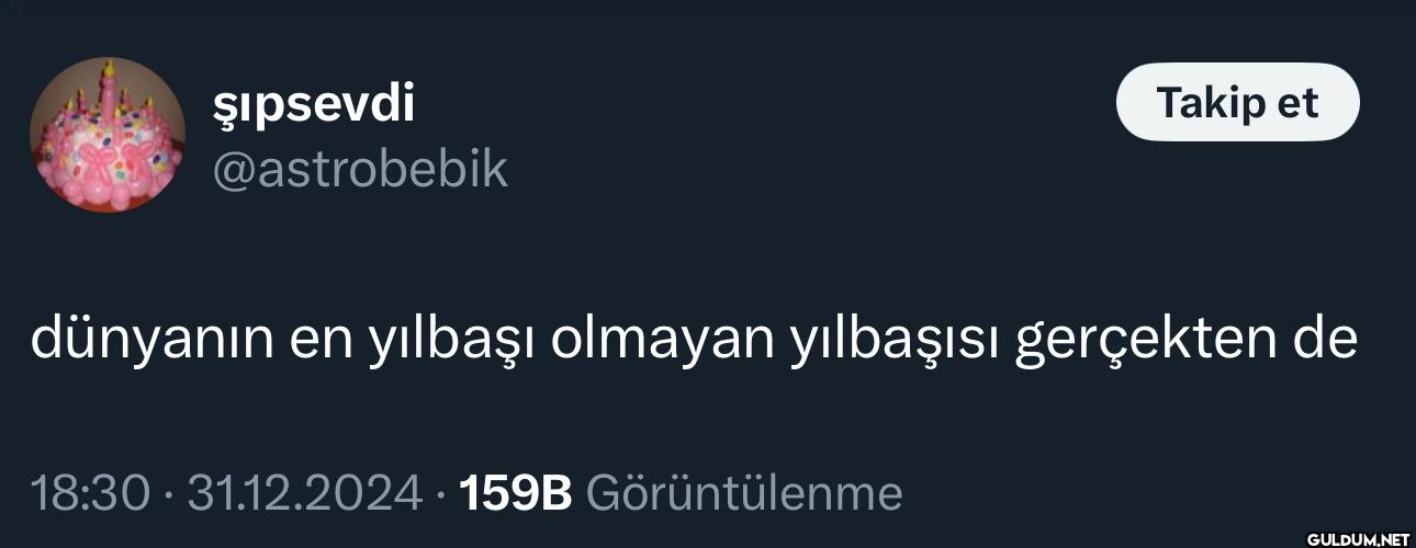 Takip et dünyanın yılbaşı...