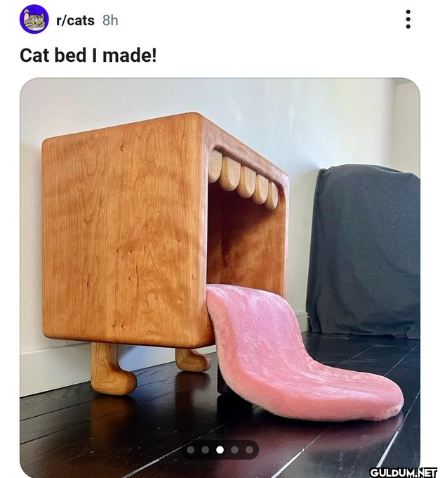 r/cats 8h Cat bed I made! :