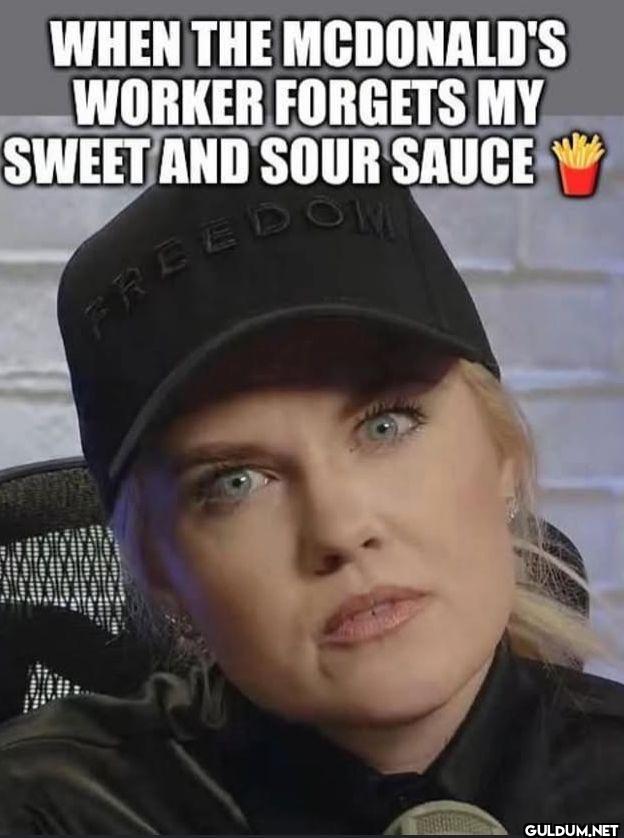 WHEN THE MCDONALD'S WORKER...