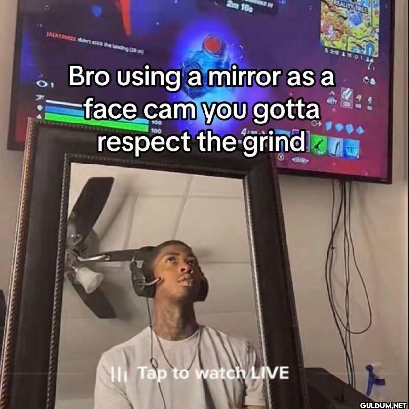 Bro using a mirror as a...