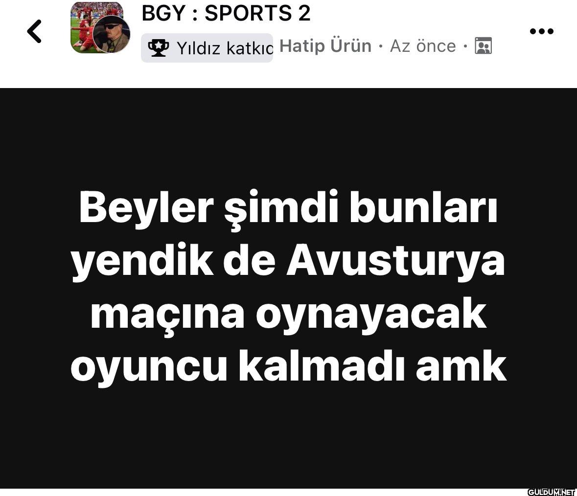 DİĞER MAÇTA OYNAYACAK ADAM...
