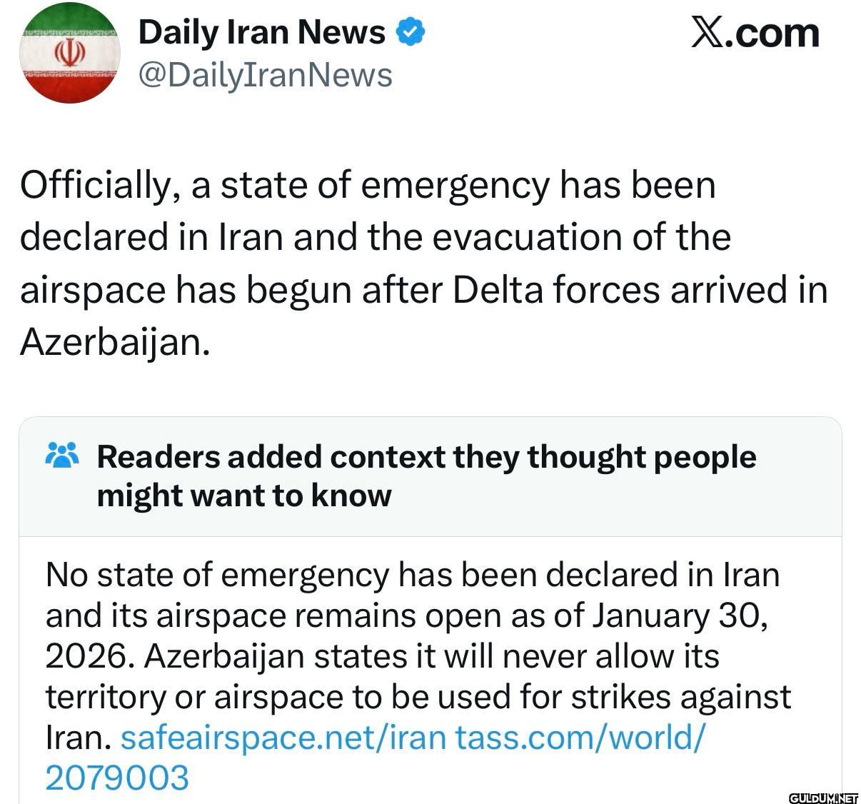 No state of emergency   ...