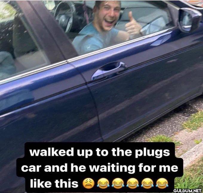 walked up to the plugs car...
