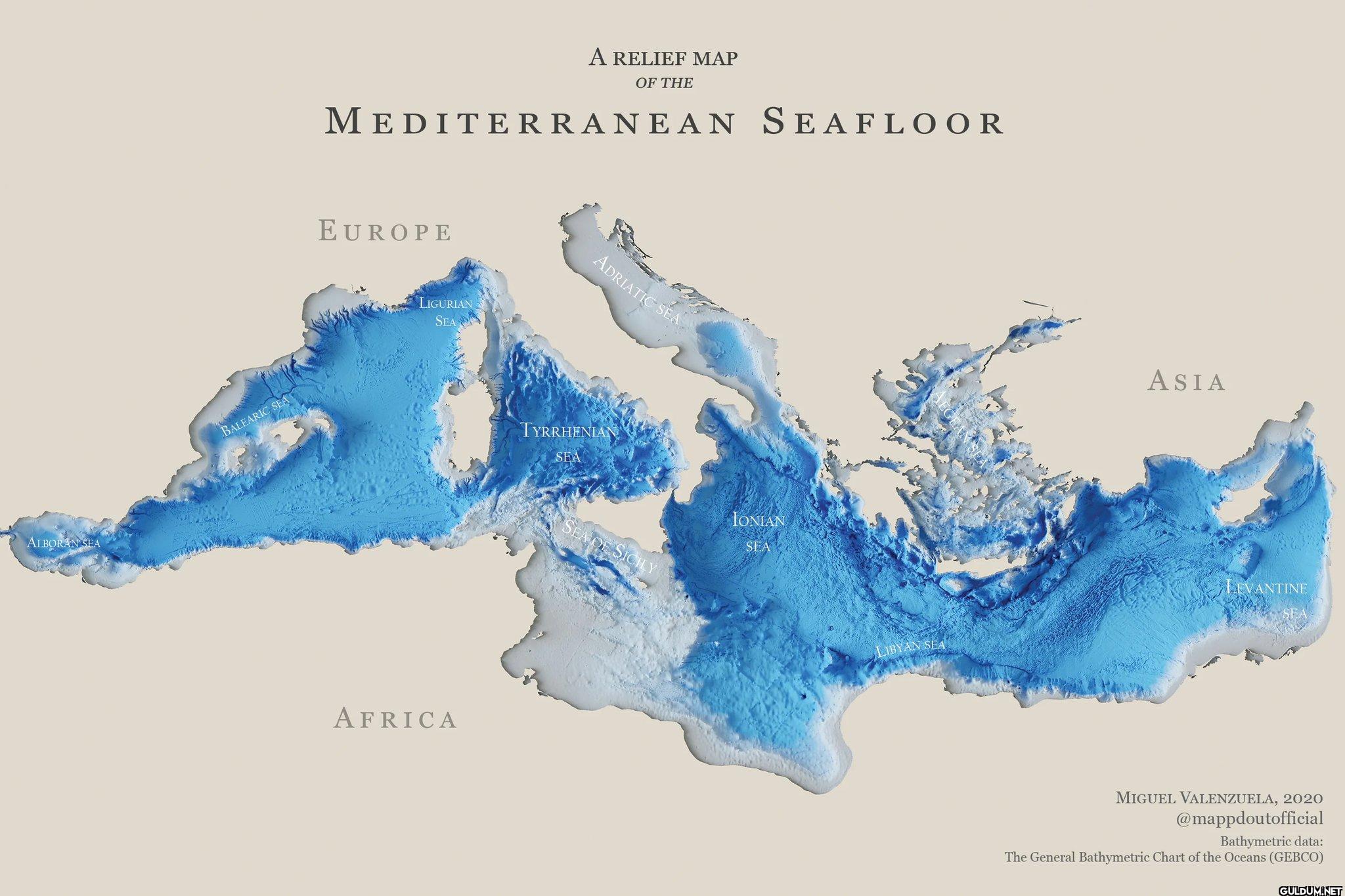 Shaded relief map of...