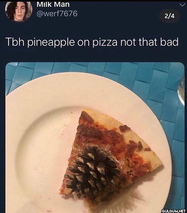 2/4 Tbh pineapple on pizza...