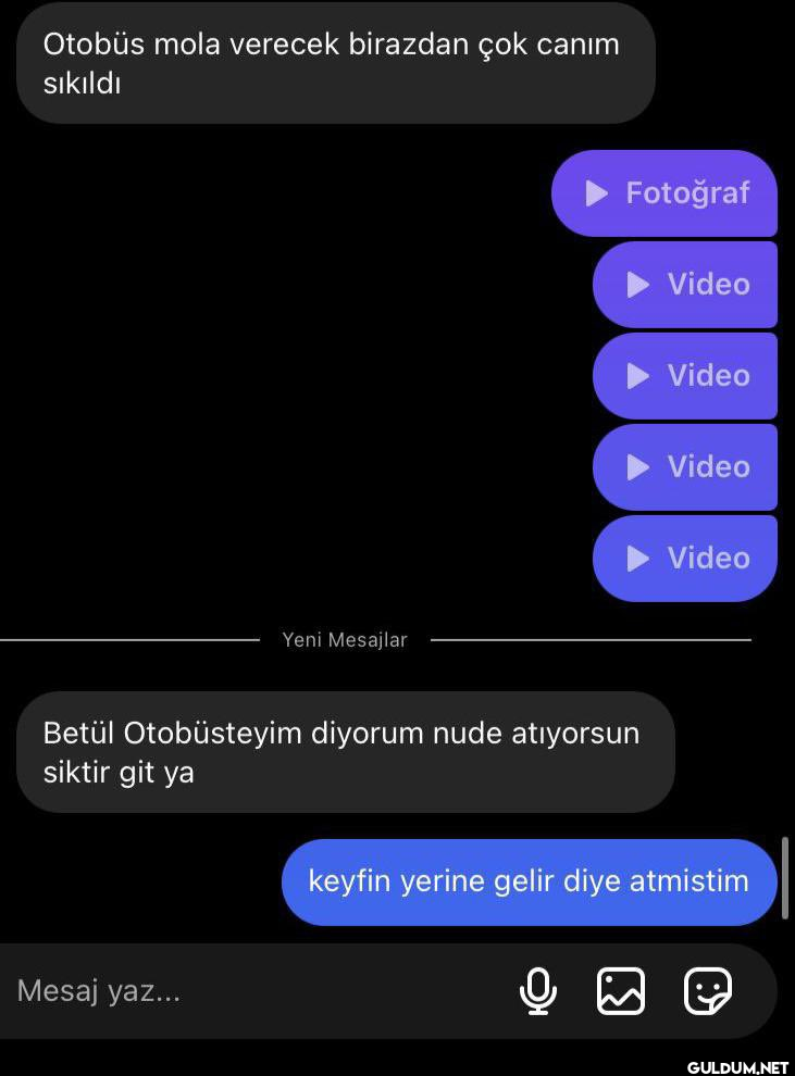 ayıp değil mi  Otobüs mola...