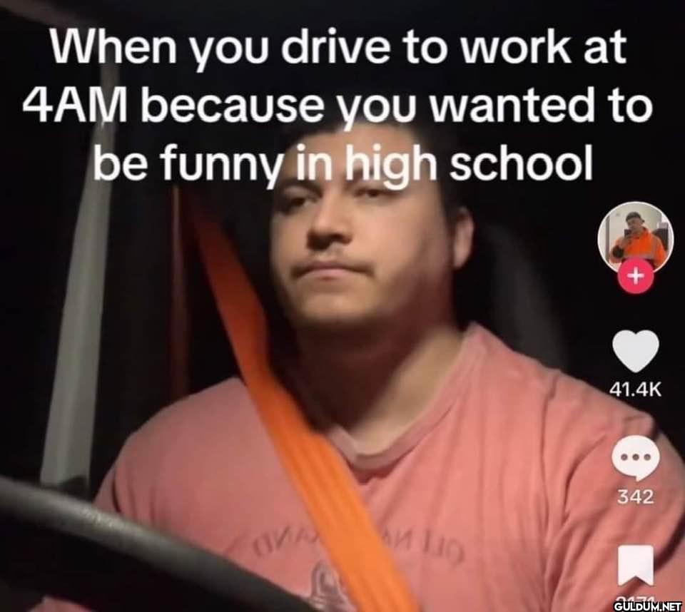 When you drive to work at...