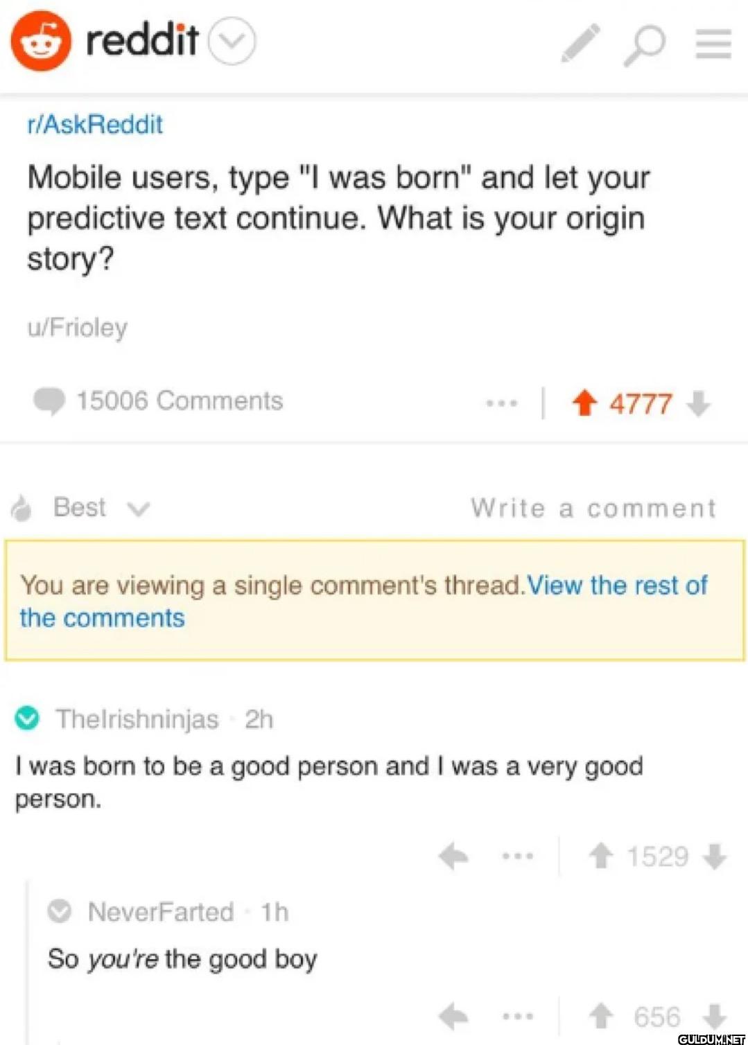 reddit P = r/AskReddit...