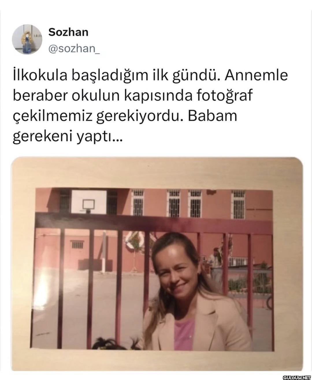 İlkokula başladığım ilk...