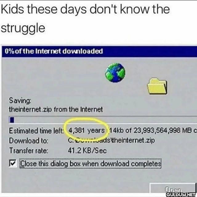 Kids these days don't know...