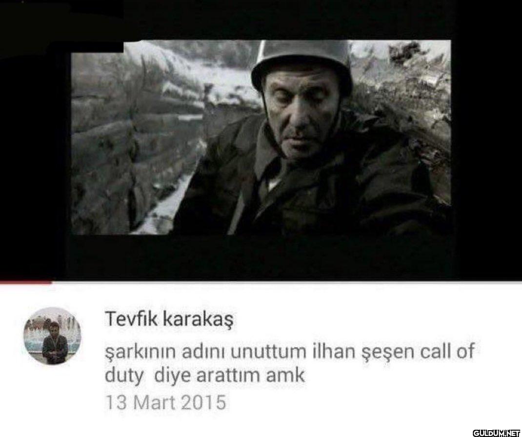 Tevfik karakaş şarkının...