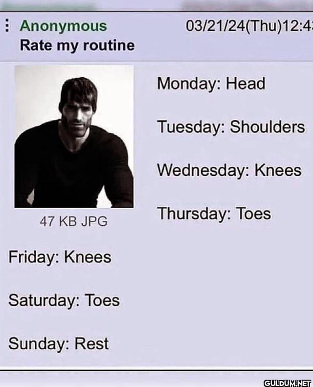 Anonymous Rate my routine...