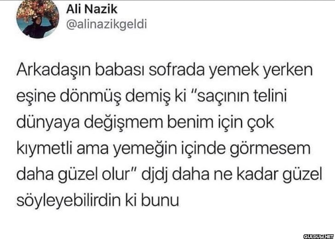 Arkadaşın babası sofrada...