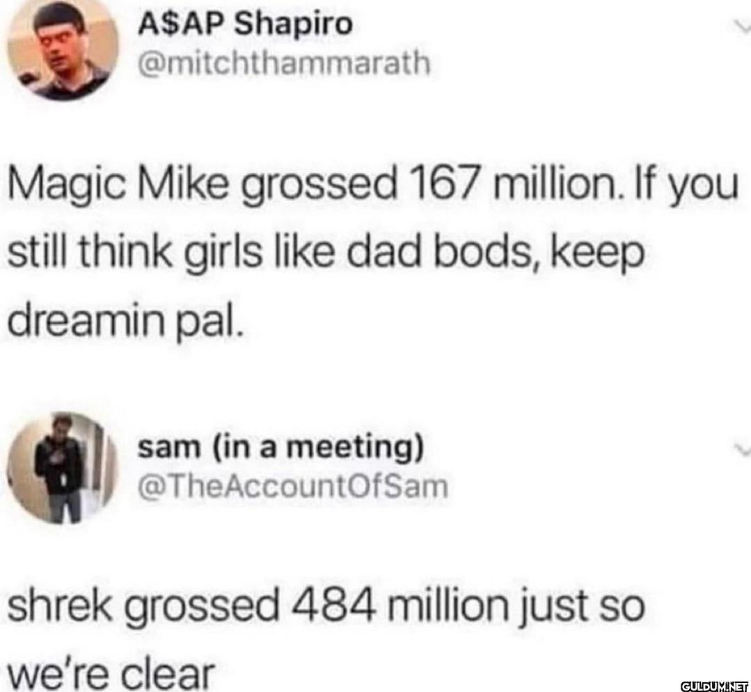 Magic Mike grossed 167...