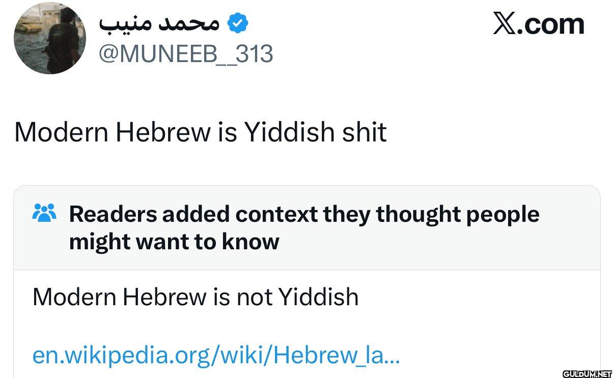 X.com Modern Hebrew is...