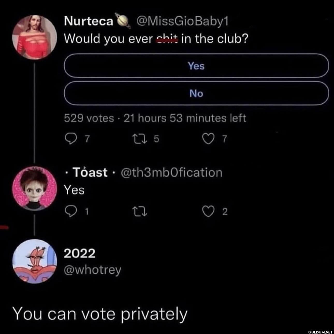 Would you ever chit in the...