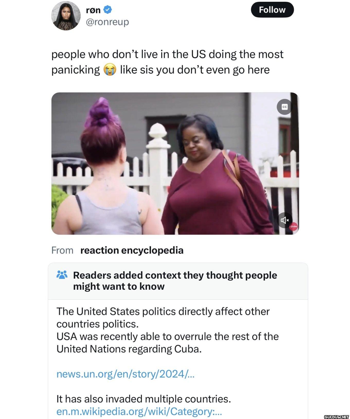 people who don't live in...