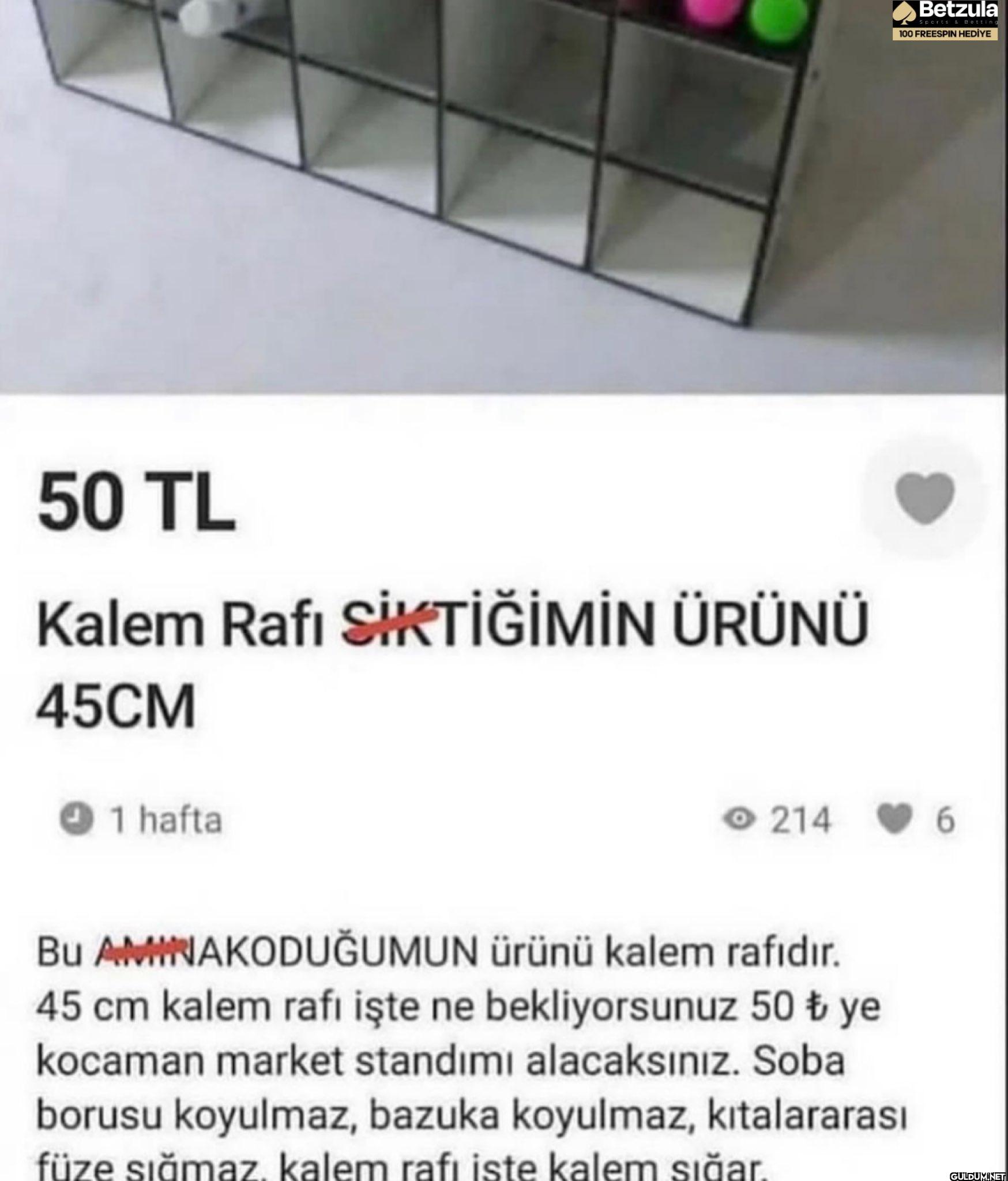 50 TL Kalem Rafı...