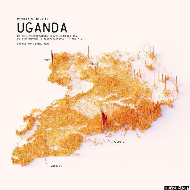 Population density map of...