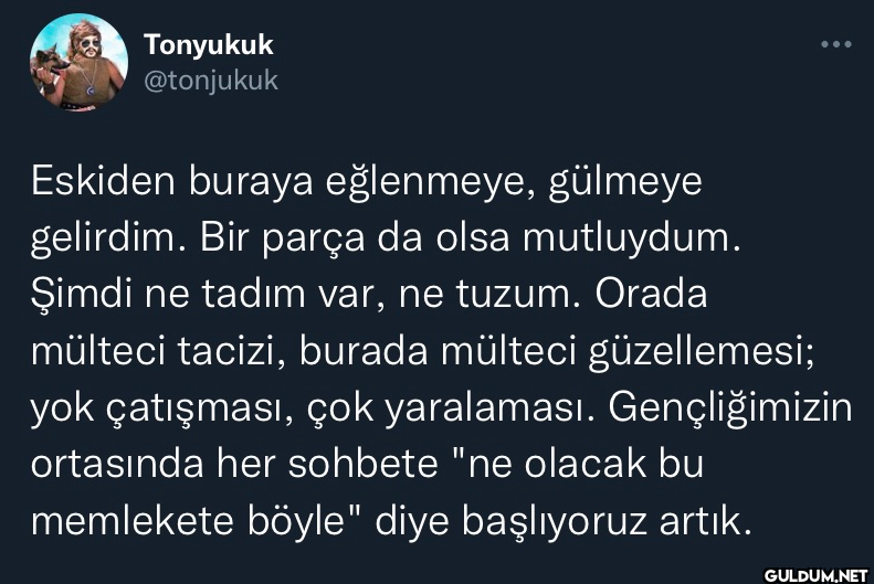 Eskiden buraya eğlenmeye,...