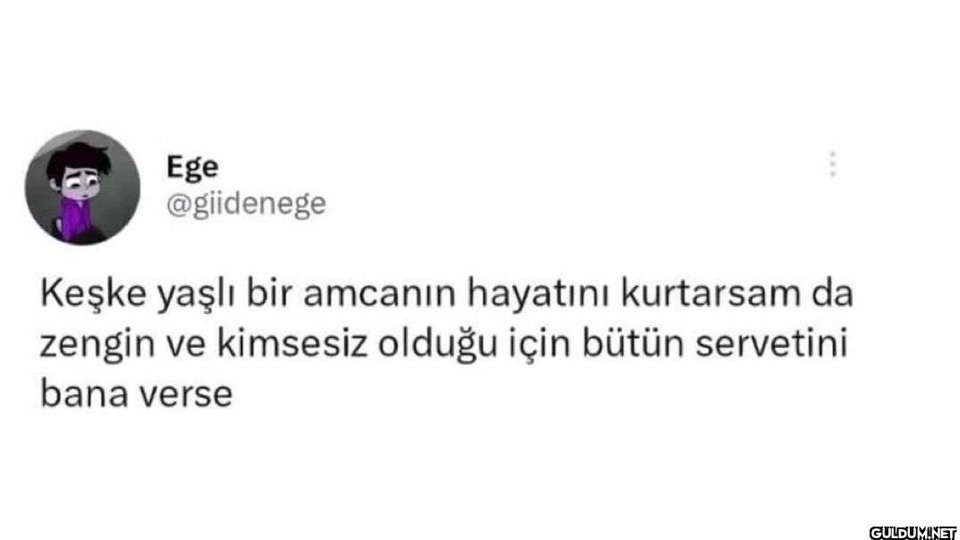 Keşke yaşlı bir amcanın...