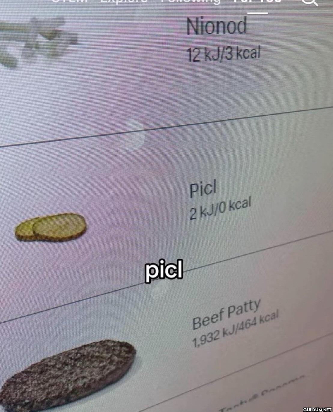 Nionod 12 kJ/3 kcal 5 picl...