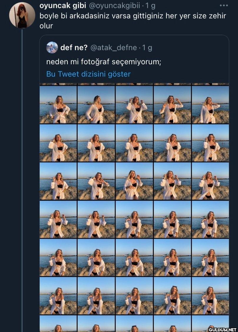 1 g boyle bi arkadasiniz...