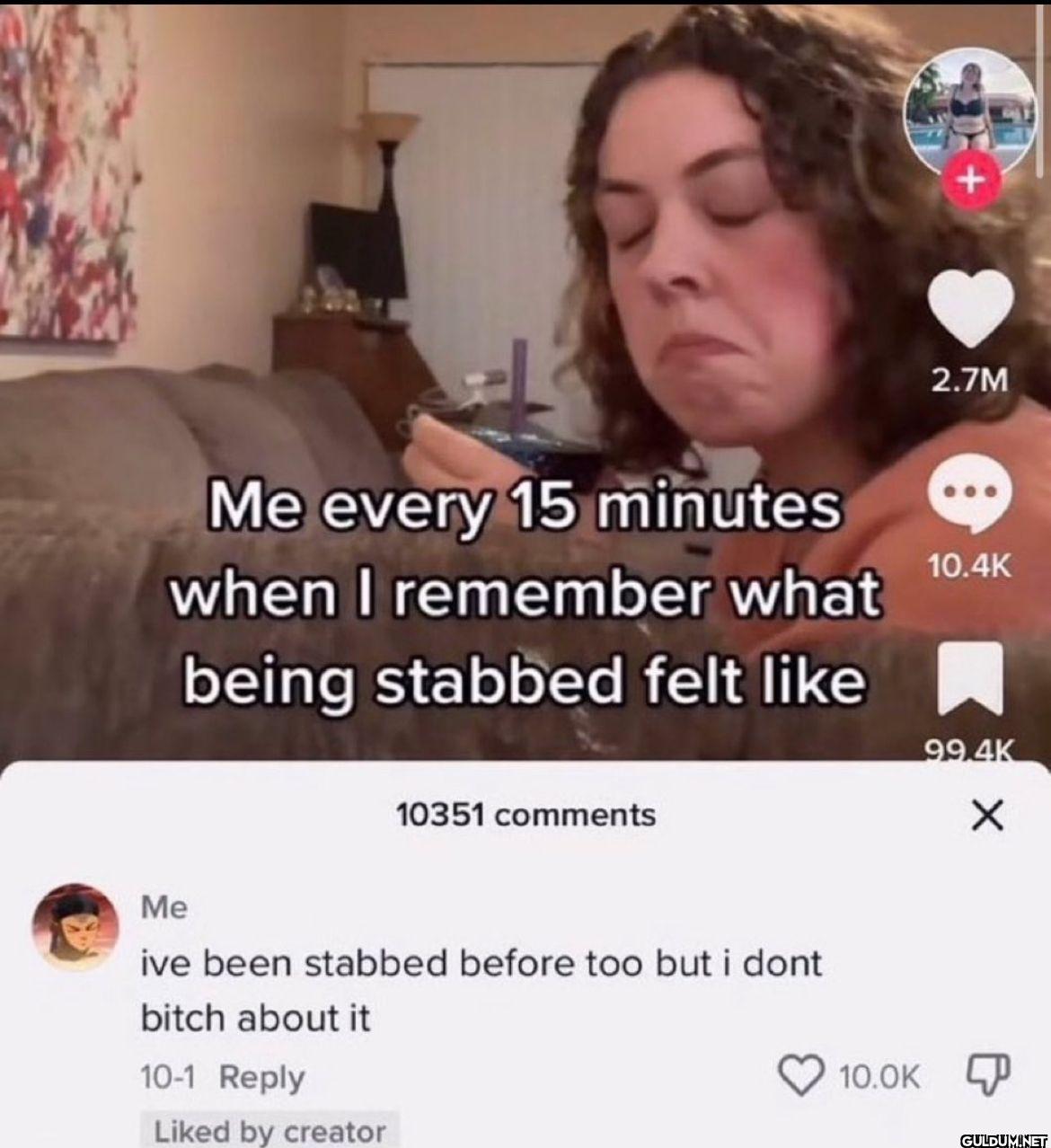 2.7M Me every 15 minutes...
