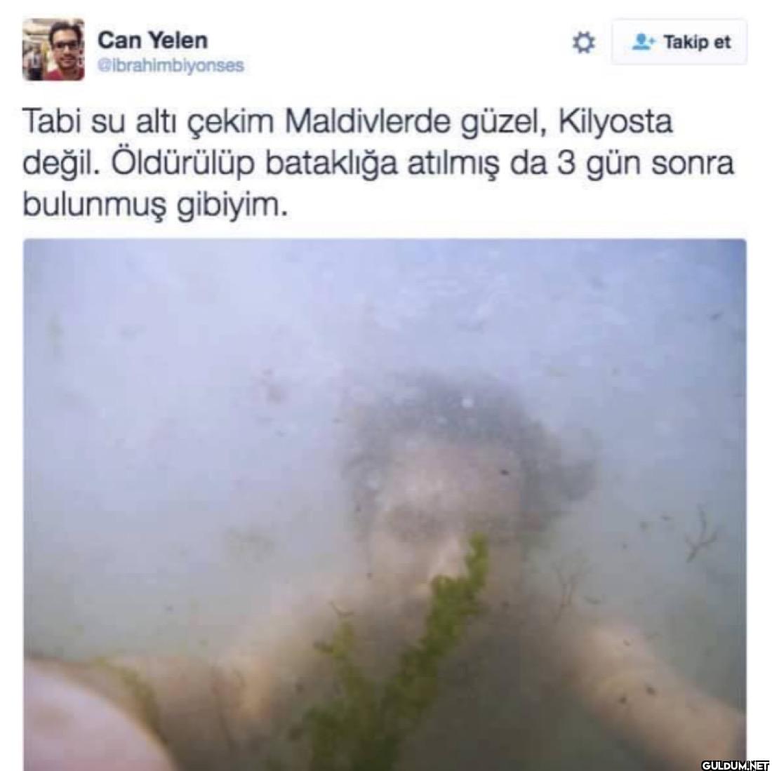 * Takip et Tabi su altı...