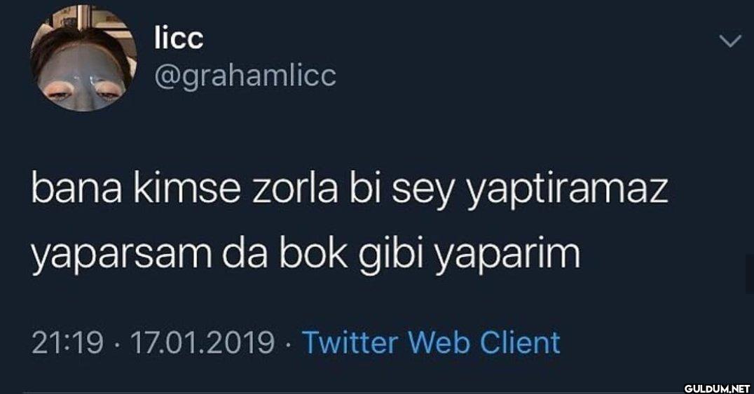bana kimse zorla bi sey...