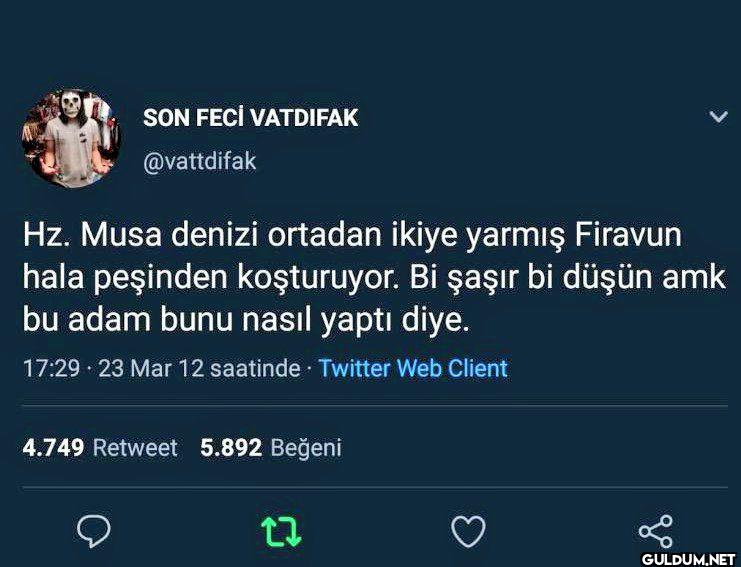 Hz. Musa denizi ortadan...
