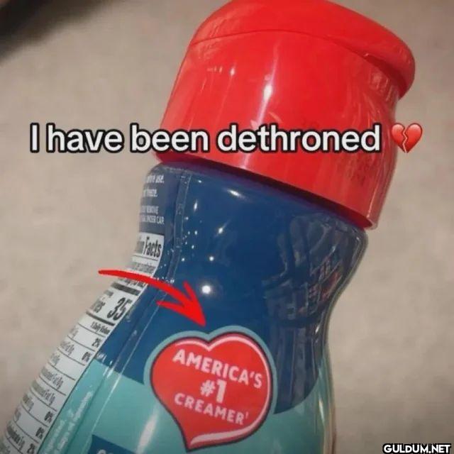 I have been dethroned...