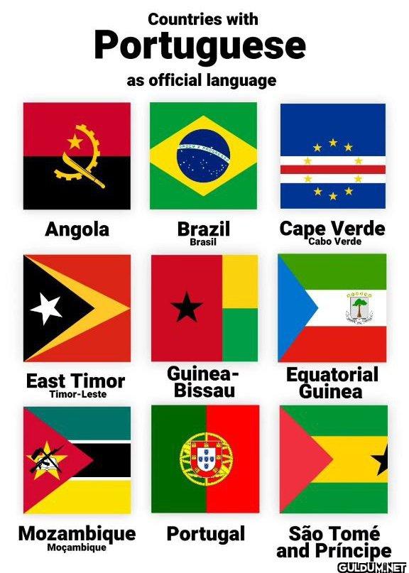 Countries with Portuguese...