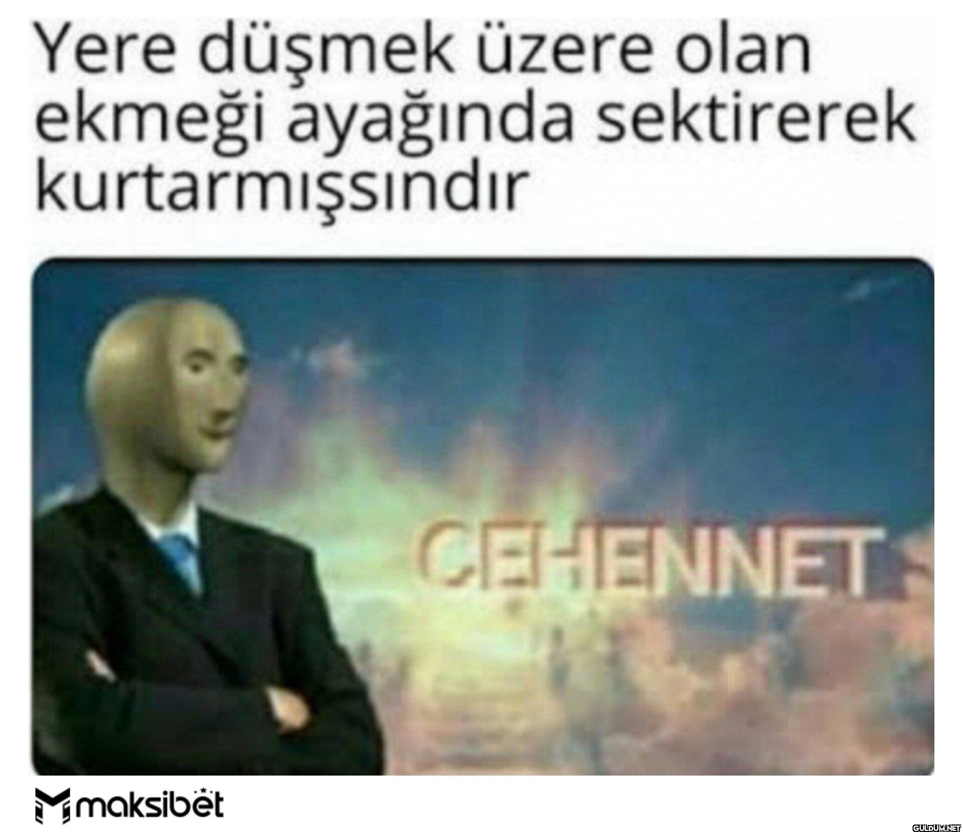 Yere düşmek üzere olan...