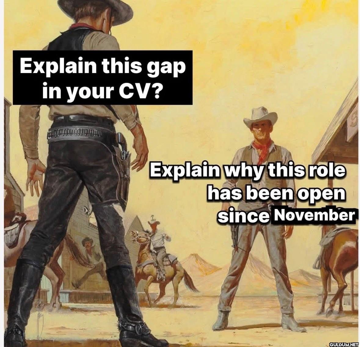 Explain this gap in your...