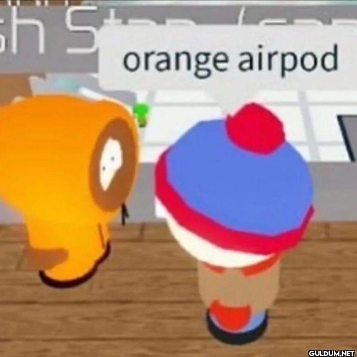 orange airpod