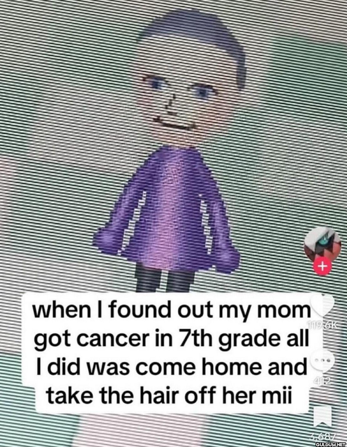 when I found out my mom...