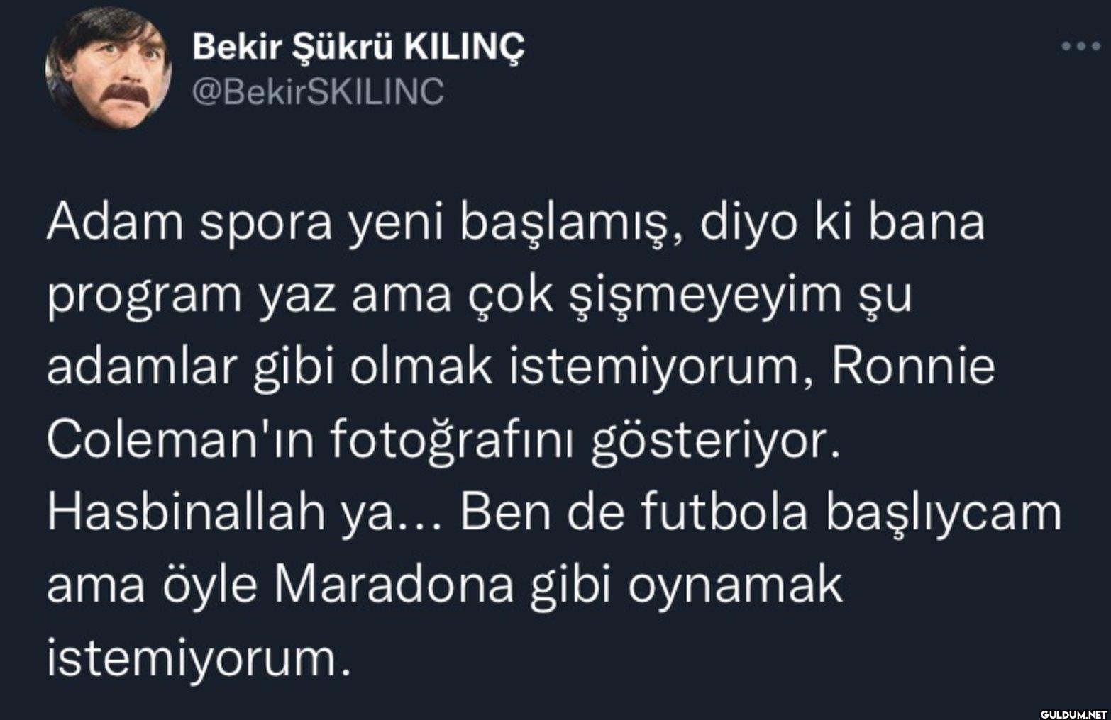 Adam spora yeni başlamış,...