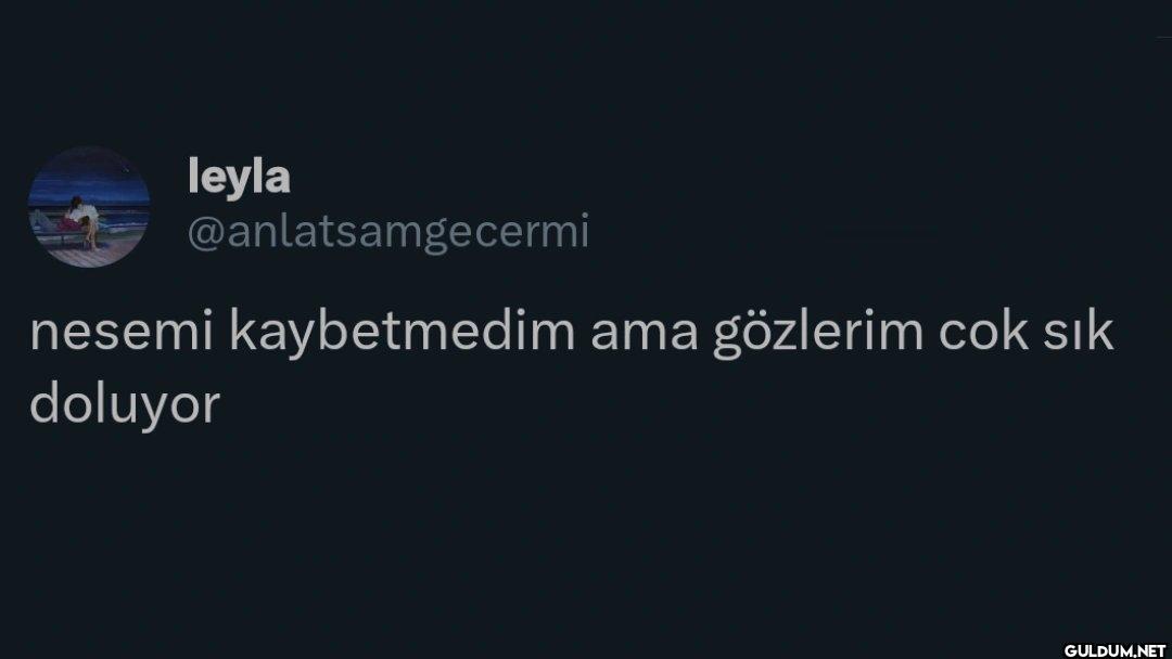 nesemi kaybetmedim ama...