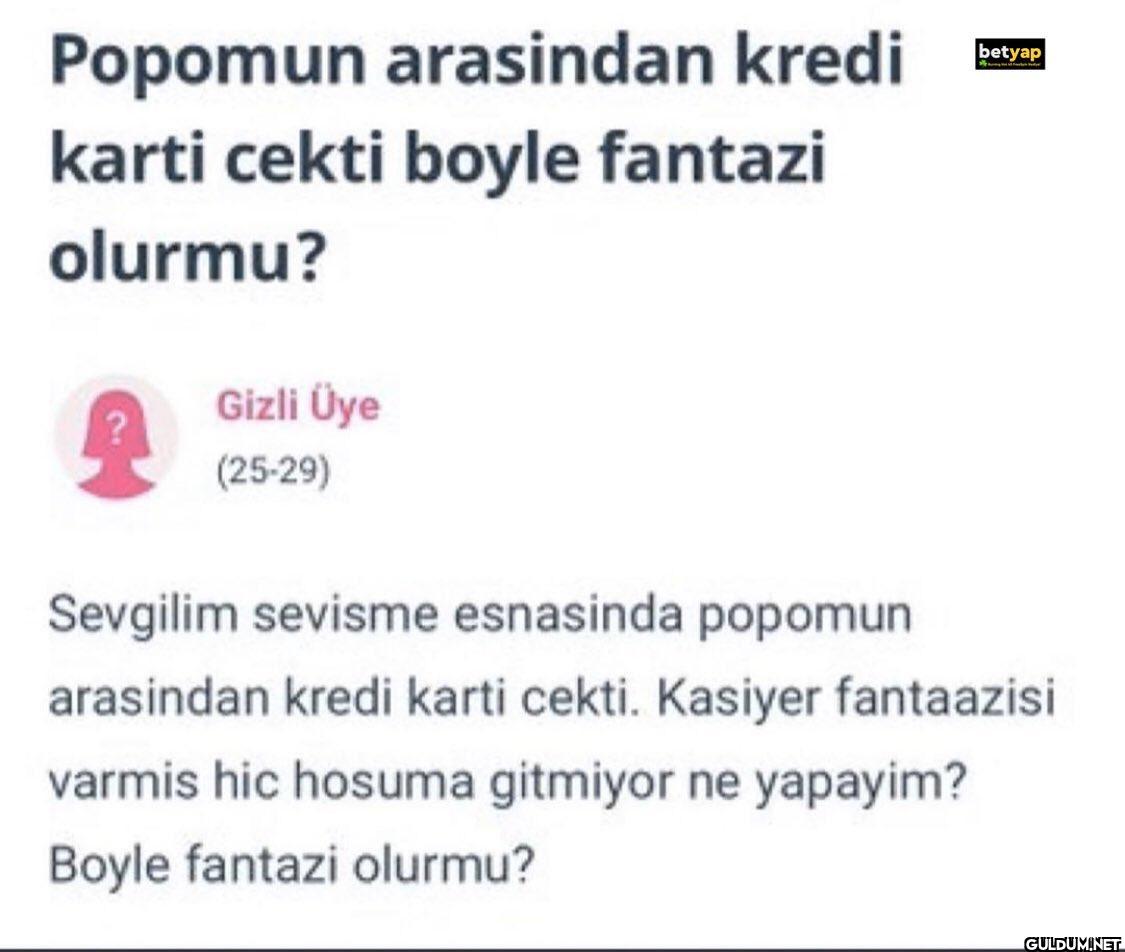 Popomun arasindan kredi...